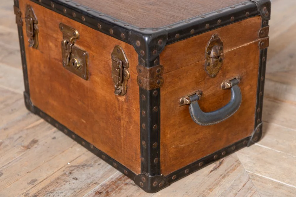 Vintage Wooden Storage Trunk - Image 5