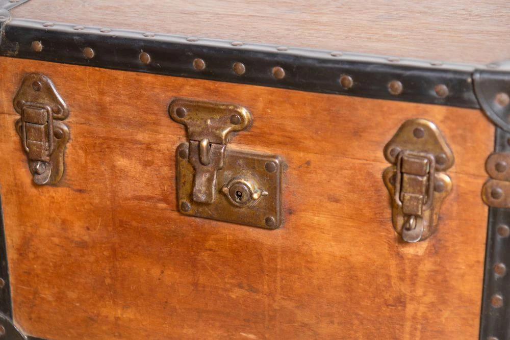 Vintage Wooden Storage Trunk - Image 8