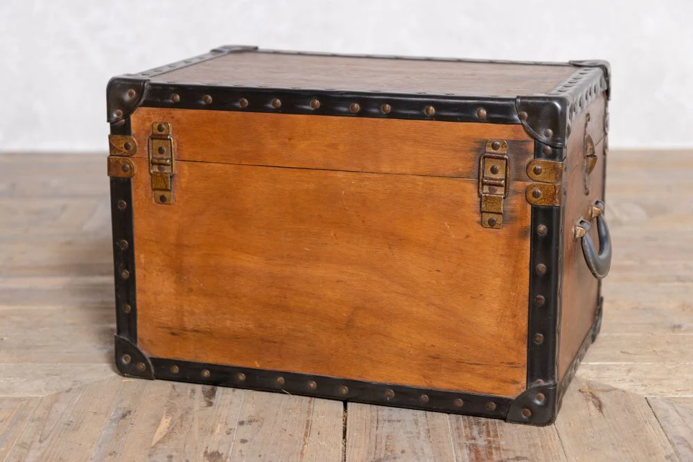 Vintage Wooden Storage Trunk - Image 9