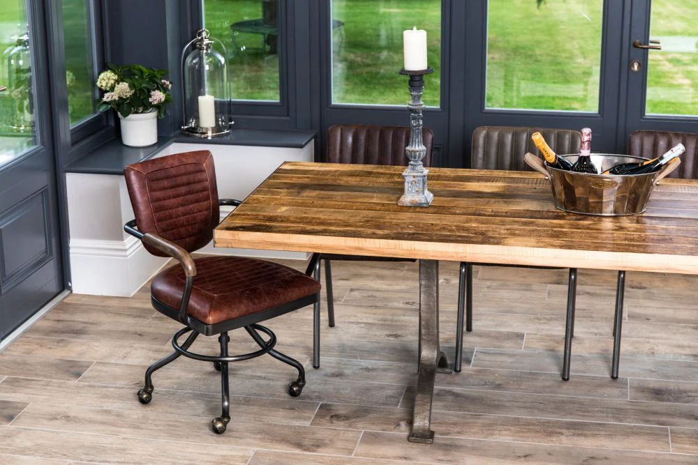 Exeter Leather Vintage Style Office Chair
