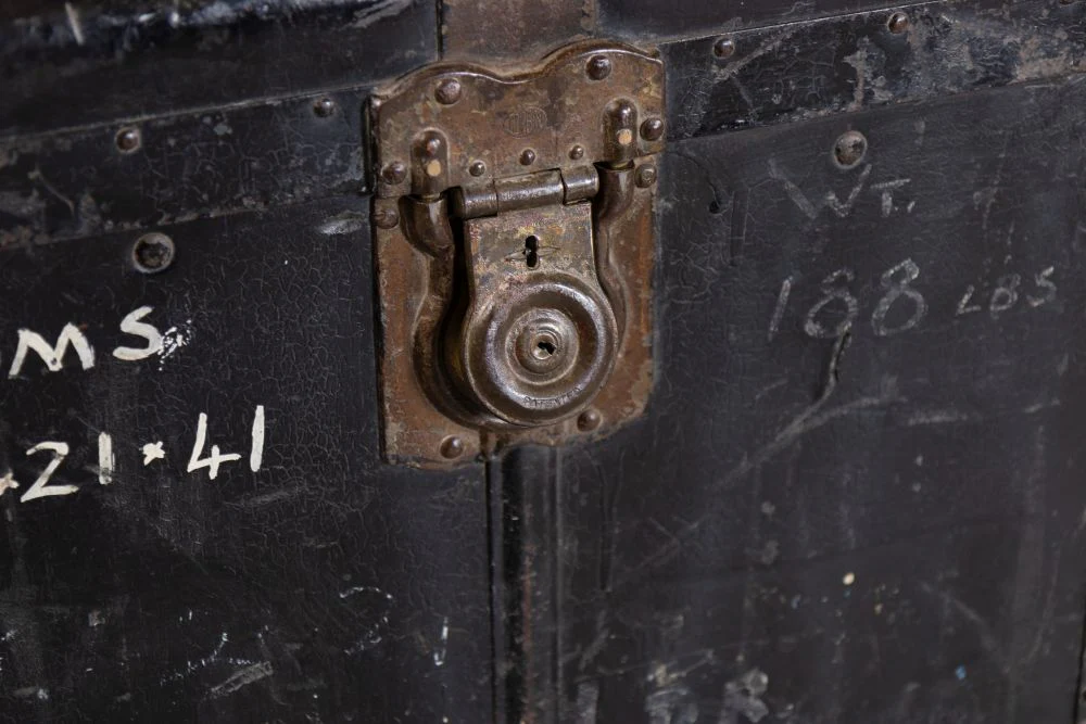Antique Wardrobe Steamers Trunk - Image 11