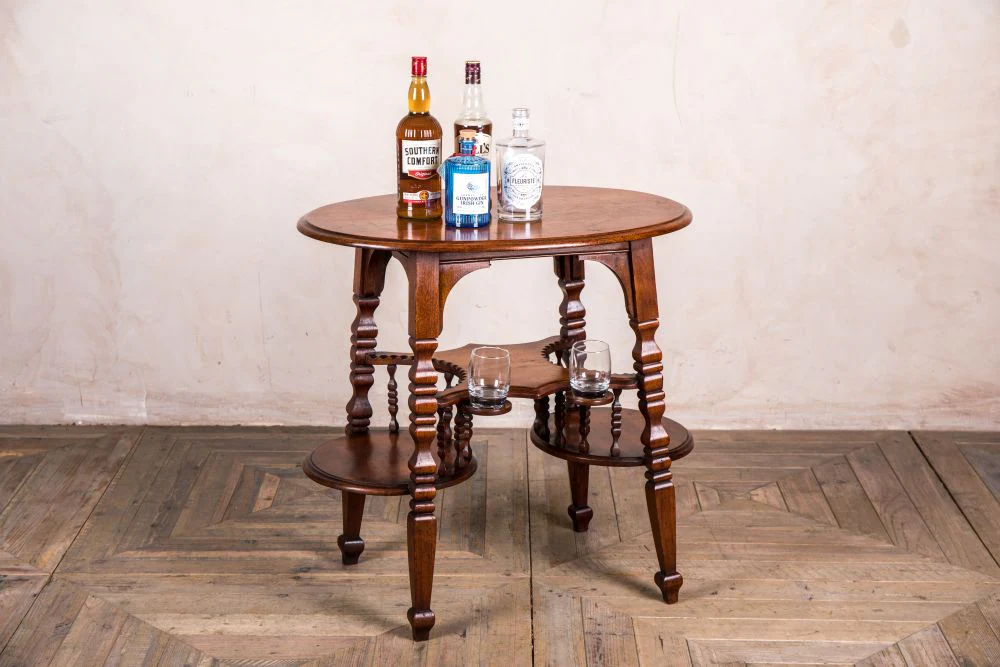 Vintage Victorian Mahogany Drinks Table