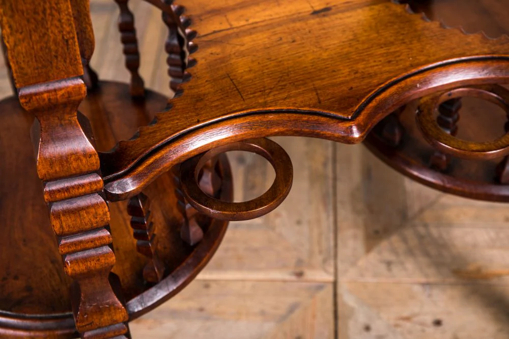 Vintage Victorian Mahogany Drinks Table - Image 6