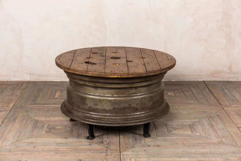 Vintage Wheel Coffee Table - Image 3