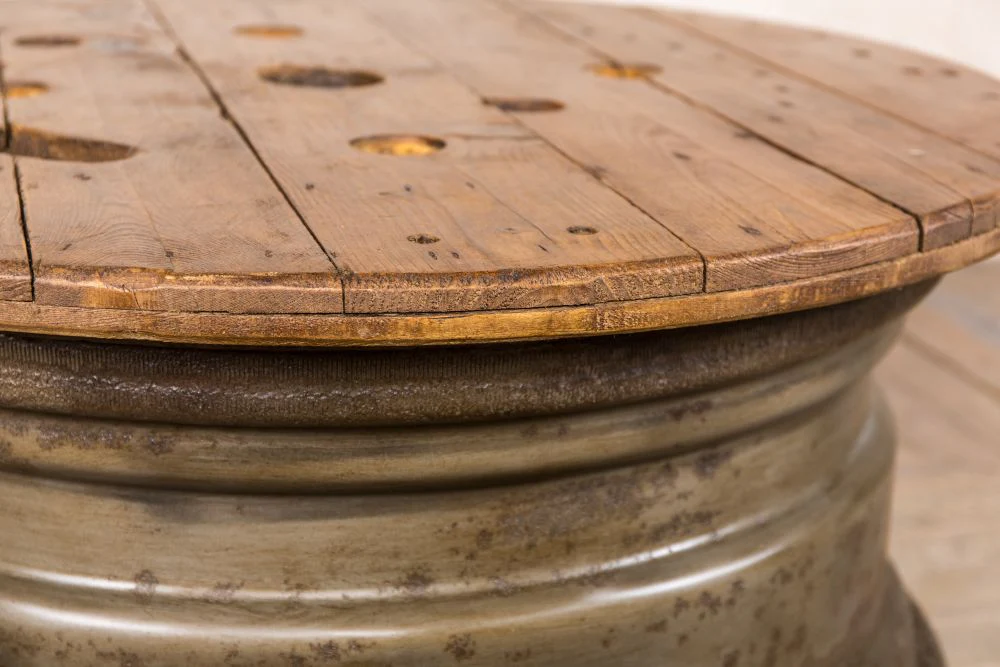 Vintage Wheel Coffee Table - Image 5