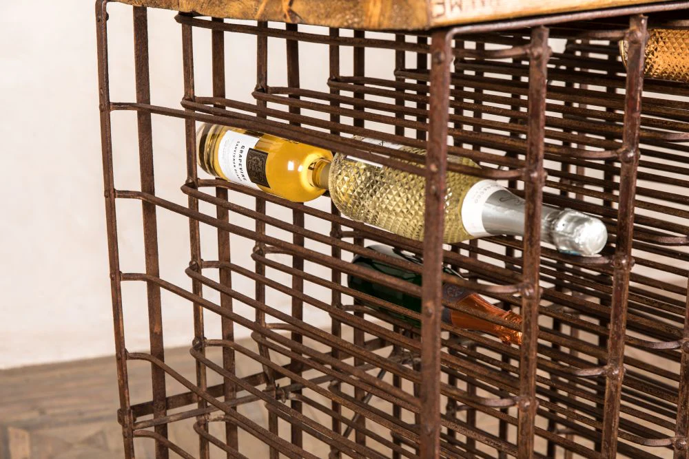 7 Row Vintage Wine Rack - Image 4