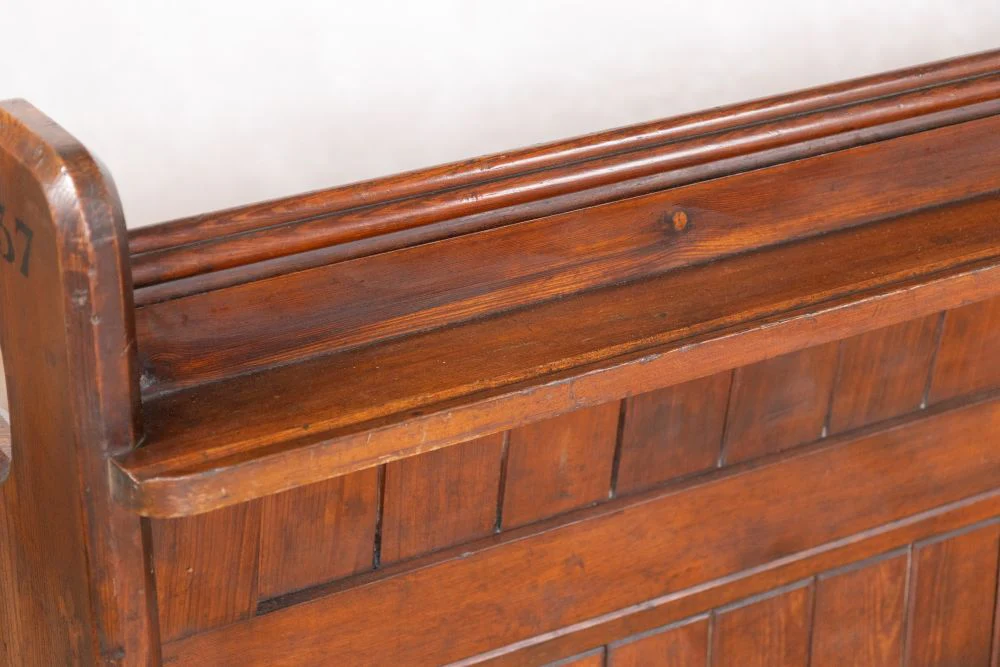 Vintage Wooden Church Pews - Image 4