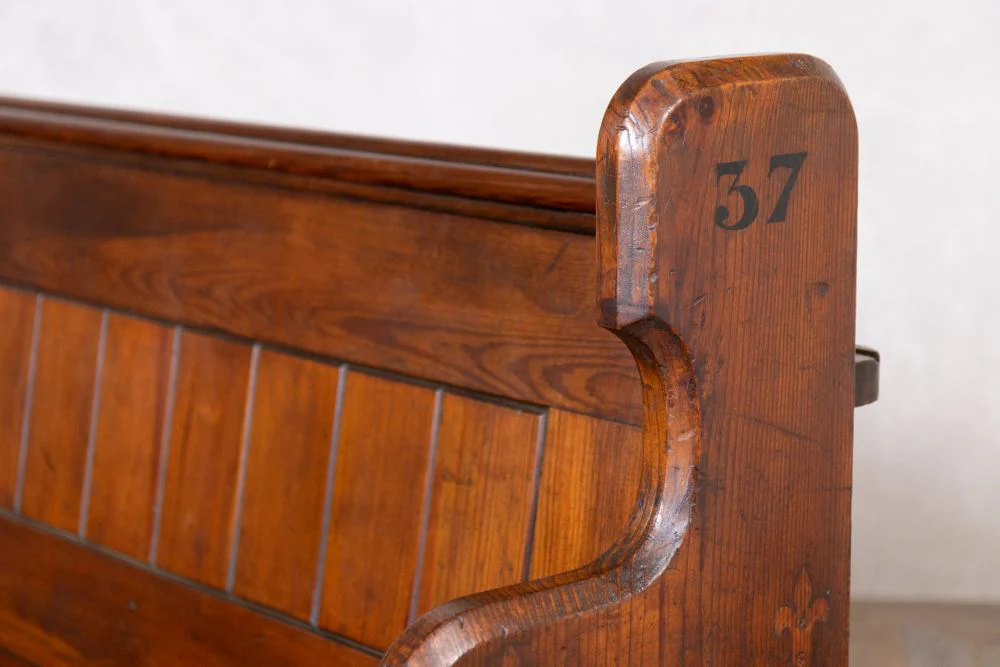 Vintage Wooden Church Pews - Image 6