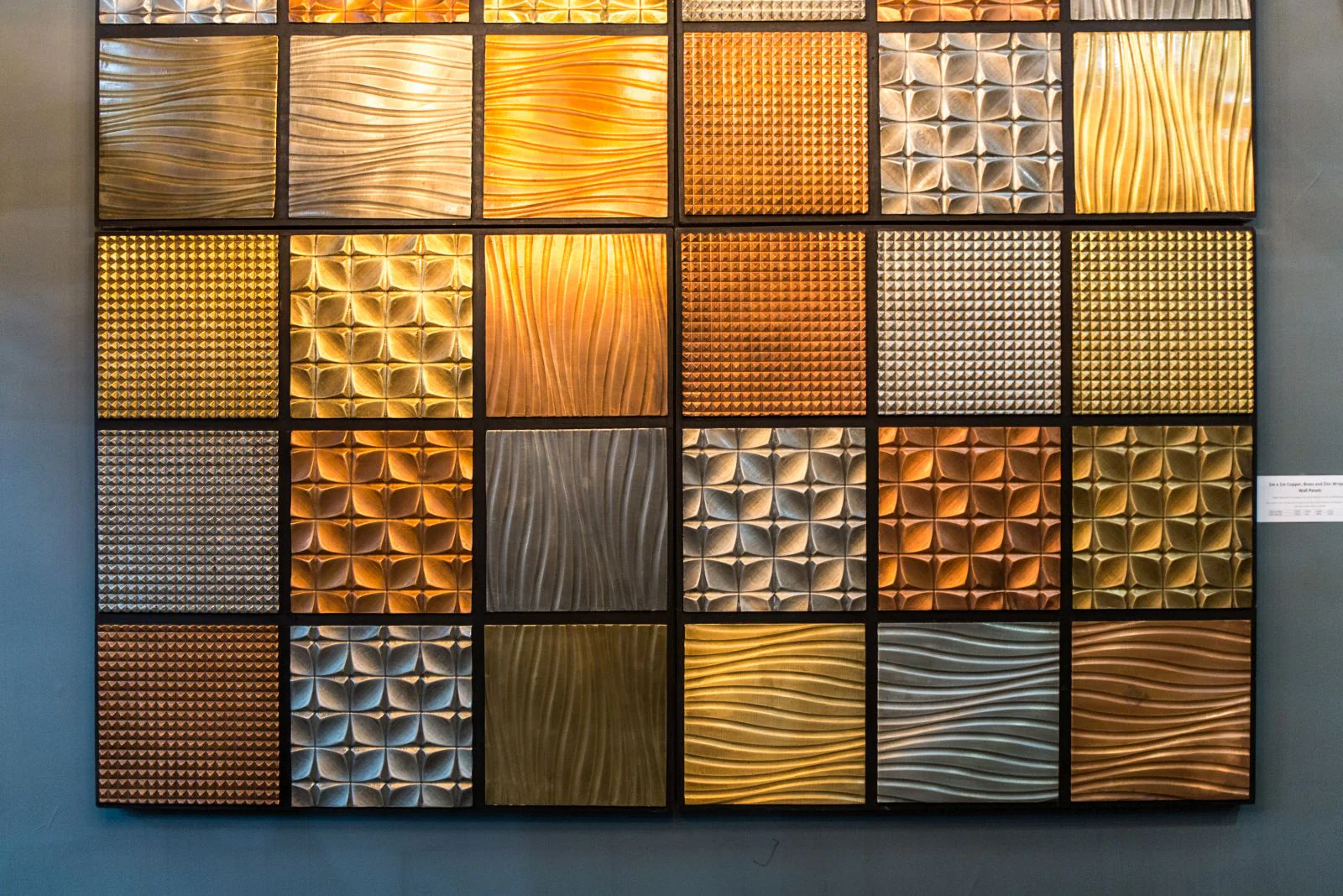 Copper, Brass & Zinc Wall Panelling - Image 6