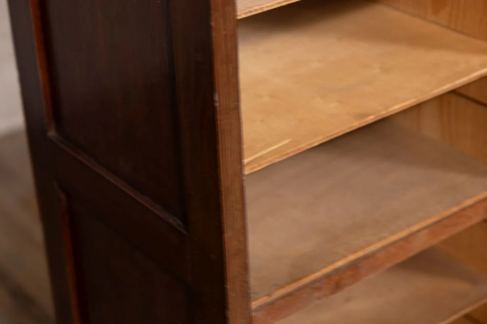 Double Walnut Tambour Fronted Filing Cabinet - Image 6