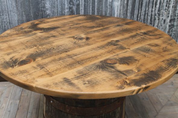 Whiskey Barrel Table - Image 2