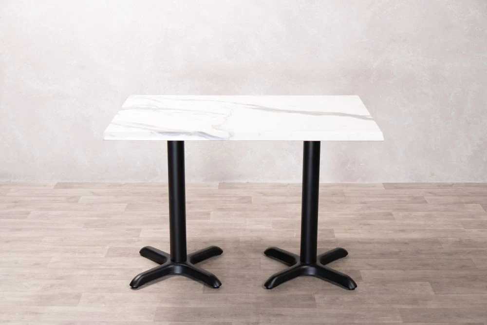 White Marble Effect Café Table - Image 11