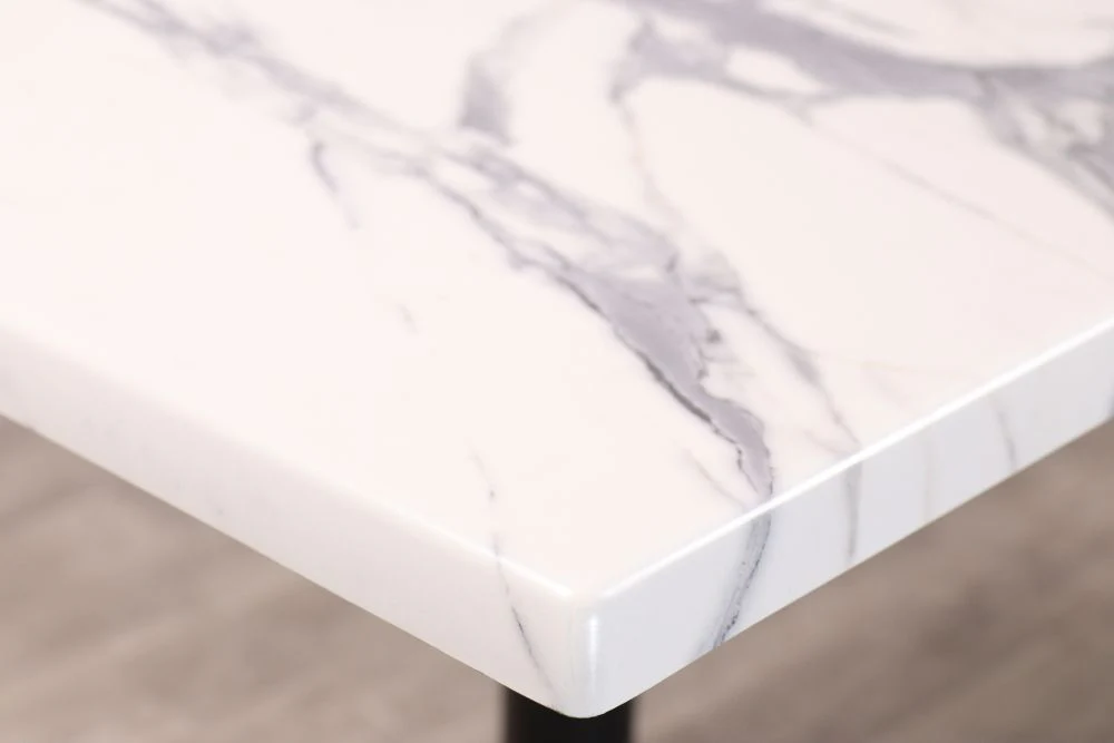White Marble Effect Café Table - Image 16