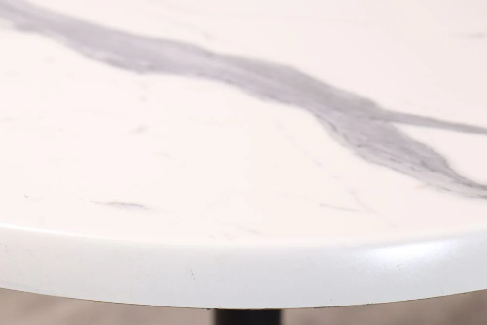 White Marble Effect Top Outdoor Café Table Set with California Chairs - Image 19