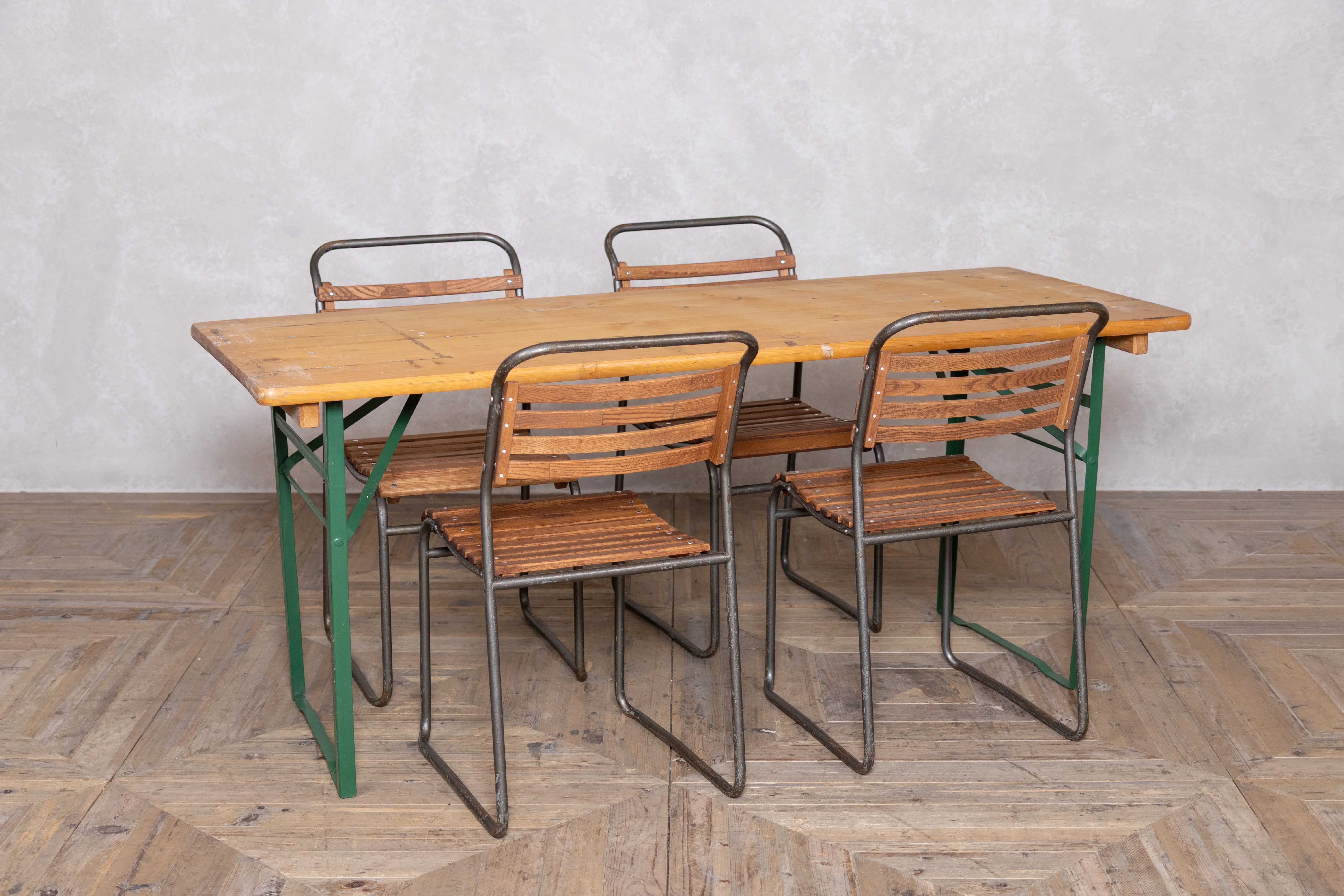 Solid Pine Folding Wooden Trestle Tables - Image 4