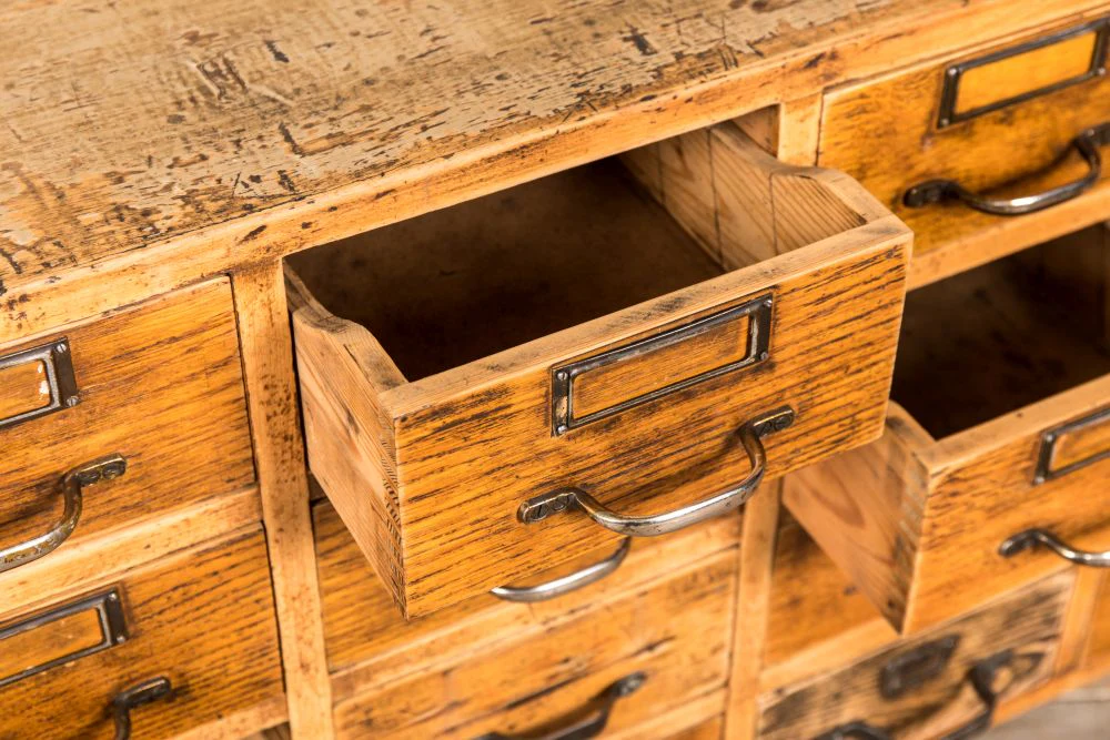 Wooden TV Stand with Drawers - Image 6