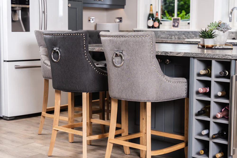 Pair of Worcester Upholstered Bar Stools - Image 2