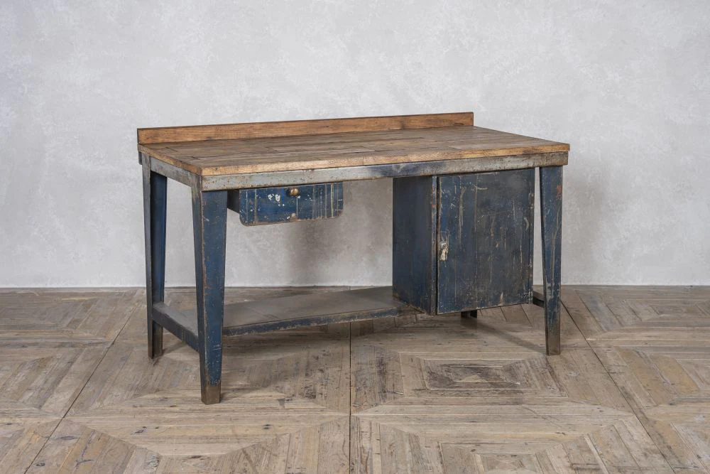 Industrial Workbench Desk Sideboard with Cupboard - Image 5