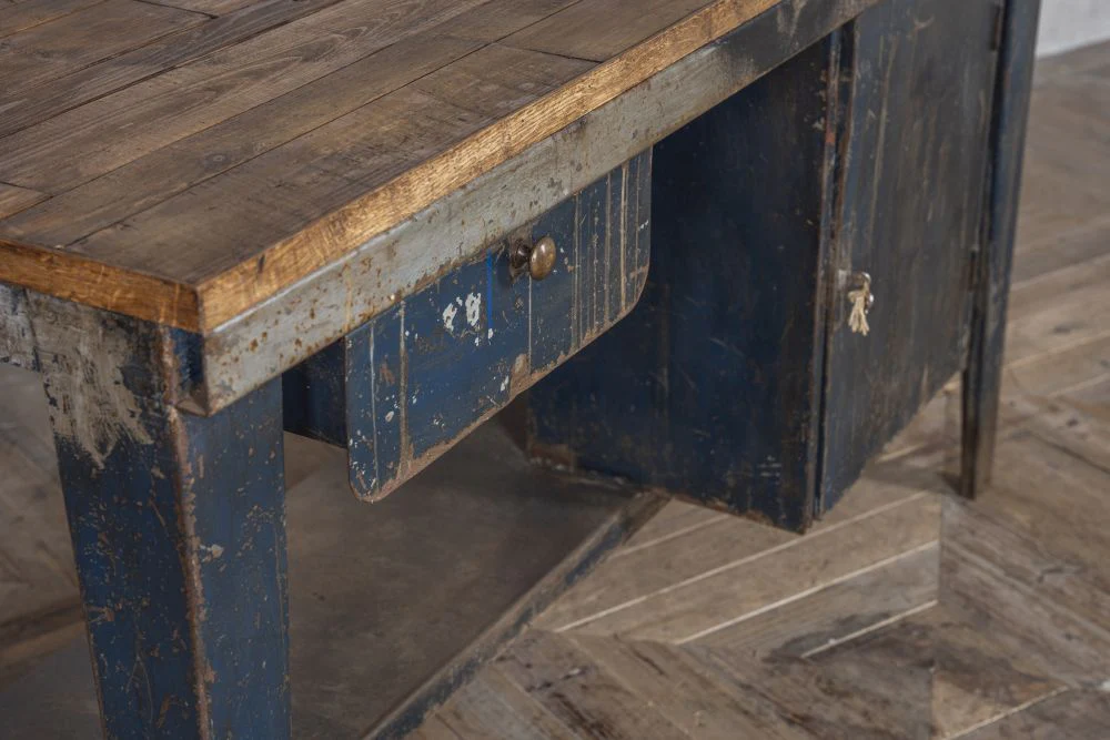 Industrial Workbench Desk Sideboard with Cupboard - Image 6