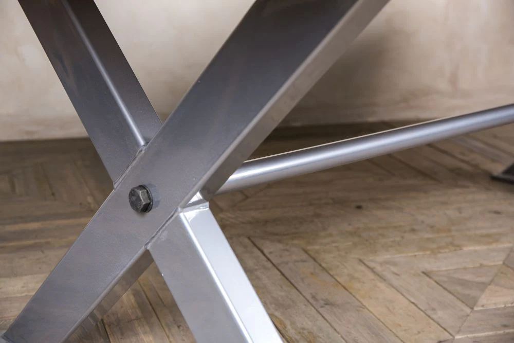 Sheffield X-frame Table with Elm Top - Image 15