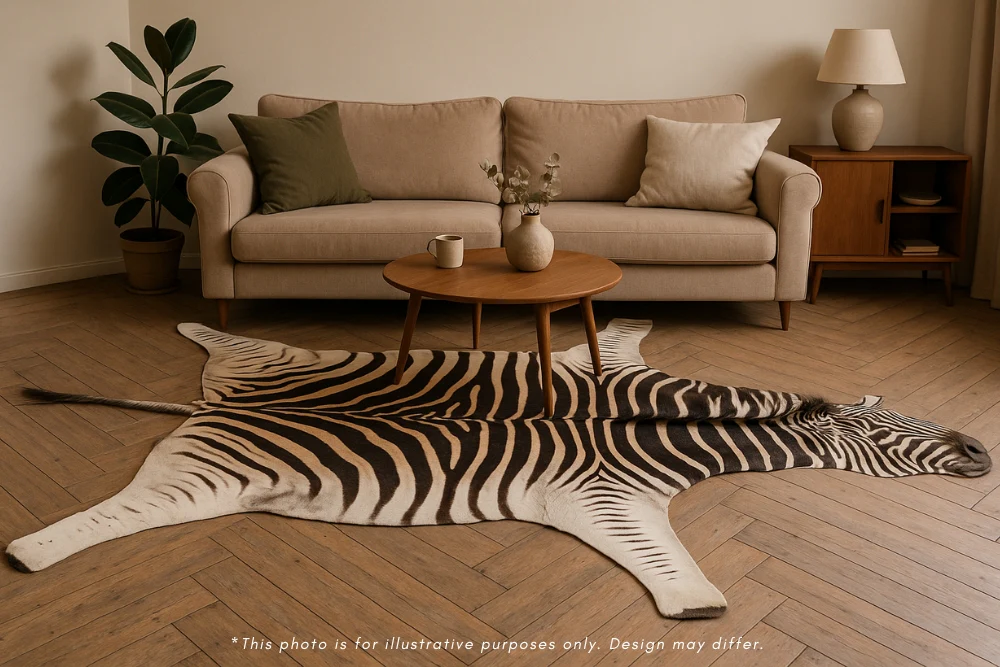 Zebra Hide Rug - Image 8