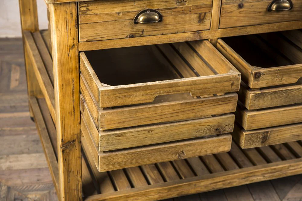 Zinc Top Kitchen Island - Image 11