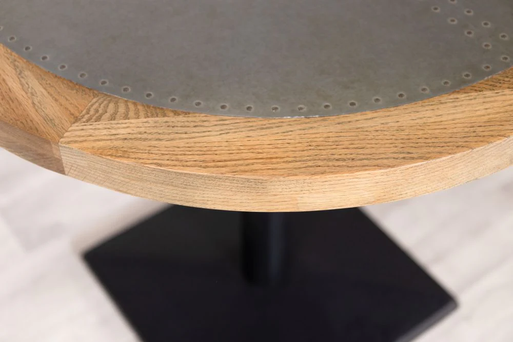 Zinc Table Top With Wooden Edge Café Table Range - Image 19