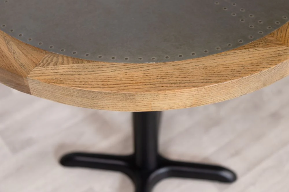 Zinc Table Top With Wooden Edge Café Table Range - Image 9