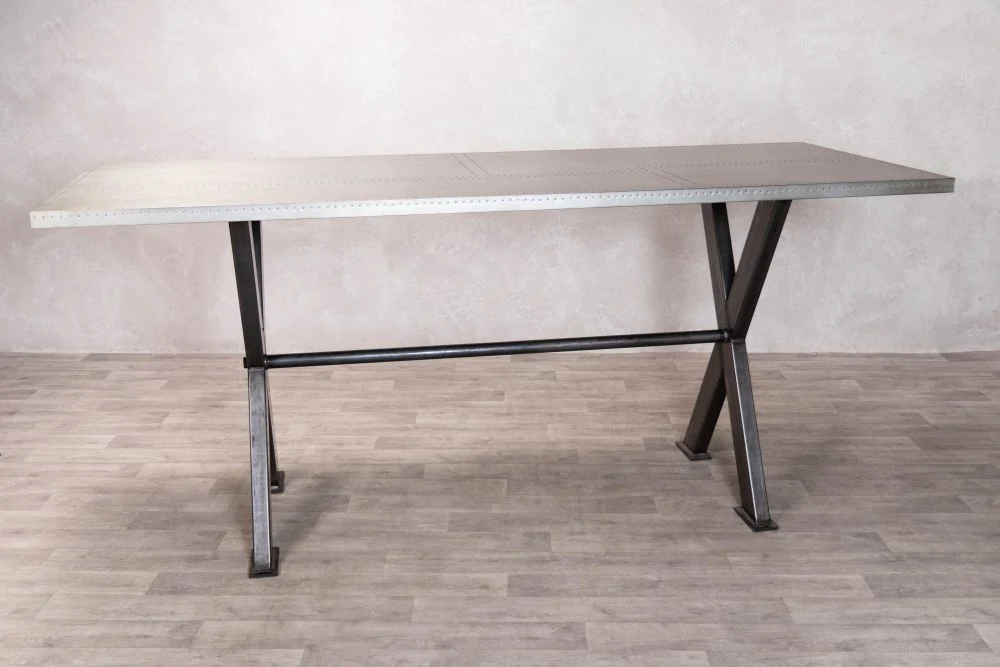 Zinc Top X-Frame Poseur Table Range