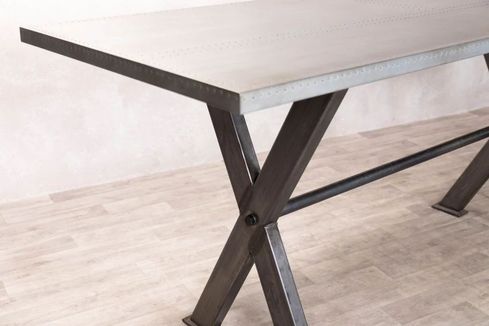 Zinc Top X-Frame Poseur Table Range - Image 8